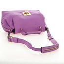 Chloe Elsie Hand Bag Leather 2way Purple Gold Auth am12030V-9