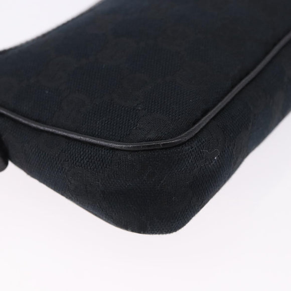 GUCCI GG Canvas Accessory Pouch Black 154432 Auth am12031V