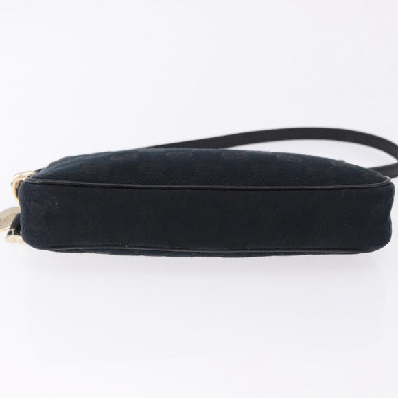 GUCCI GG Canvas Accessory Pouch Black 154432 Auth am12031V