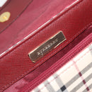 BURBERRY Nova Check Hand Bag Canvas Beige Gold Auth am12032V-16