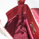 BURBERRY Nova Check Hand Bag Canvas Beige Gold Auth am12032V-19