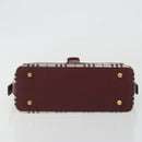 BURBERRY Nova Check Hand Bag Canvas Beige Gold Auth am12032V-9