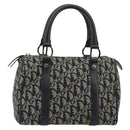 Christian Dior Trotter Canvas Hand Bag Navy Silver Auth am12033A-2