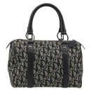 Christian Dior Trotter Canvas Hand Bag Navy Silver Auth am12033A-3
