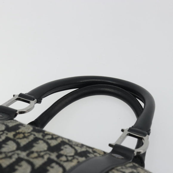 Christian Dior Trotter Canvas Hand Bag Navy Silver Auth am12033A