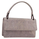 PRADA Hand Bag Leather Purple Silver Auth am12034V-1