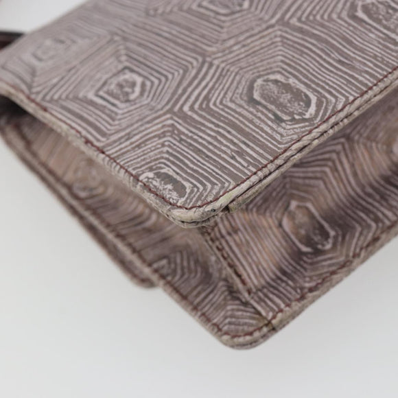 PRADA Handtas Leer Paars Zilver Auth am12034V
