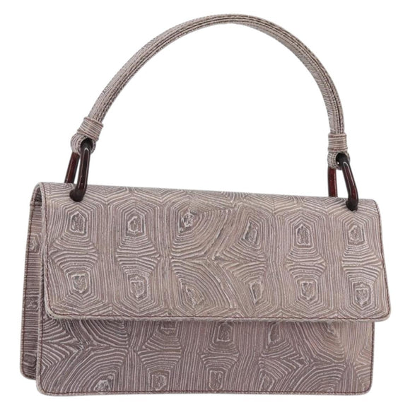 PRADA Handtas Leer Paars Zilver Auth am12034V
