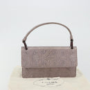 PRADA Hand Bag Leather Purple Silver Auth am12034V-12