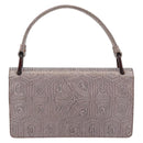 PRADA Hand Bag Leather Purple Silver Auth am12034V-2