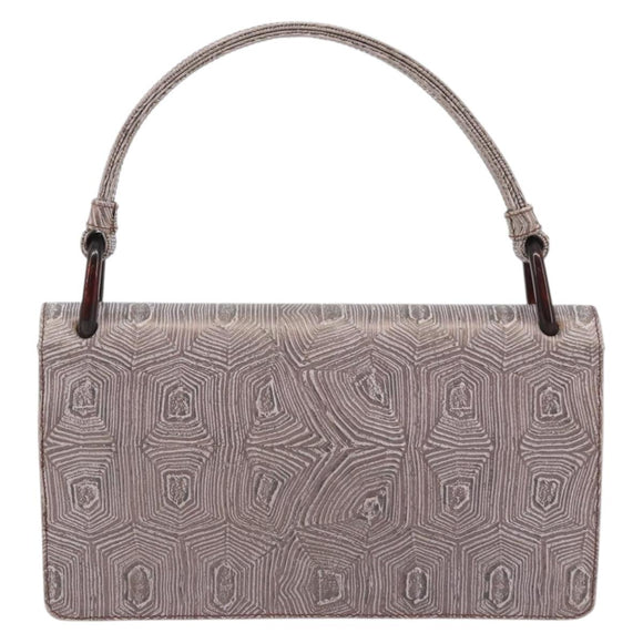 PRADA Hand Bag Leather Purple Silver Auth am12034V