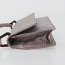 PRADA Hand Bag Leather Purple Silver Auth am12034V-4