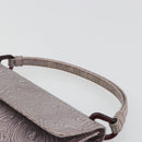 PRADA Hand Bag Leather Purple Silver Auth am12034V-14