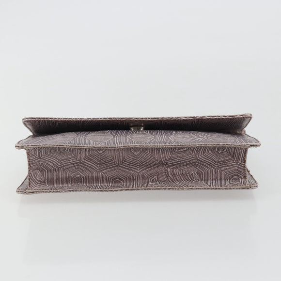 PRADA Handtas Leer Paars Zilver Auth am12034V
