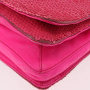 Miu Miu Shoulder Bag Leather Sequins Pink Gold Auth am12035V-16