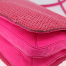Miu Miu Shoulder Bag Leather Sequins Pink Gold Auth am12035V-18