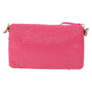 Miu Miu Shoulder Bag Leather Sequins Pink Gold Auth am12035V-2
