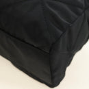 PRADA Chain Tote Bag Nylon Black Gold Auth am12036V-13