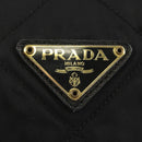 PRADA Chain Tote Bag Nylon Black Gold Auth am12036V-15