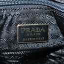 PRADA Chain Tote Bag Nylon Black Gold Auth am12036V-17