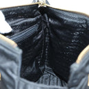 PRADA Chain Tote Bag Nylon Black Gold Auth am12036V-20