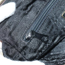 PRADA Chain Tote Bag Nylon Black Gold Auth am12036V-21