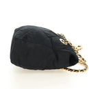 PRADA Chain Tote Bag Nylon Black Gold Auth am12036V-5