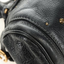Chloe Paddington Hand Bag Leather Black Gold Silver Auth am12037V-10