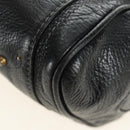 Chloe Paddington Hand Bag Leather Black Gold Silver Auth am12037V-13