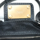 Chloe Paddington Hand Bag Leather Black Gold Silver Auth am12037V-17