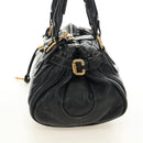 Chloe Paddington Hand Bag Leather Black Gold Silver Auth am12037V-4