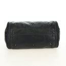 Chloe Paddington Hand Bag Leather Black Gold Silver Auth am12037V-9