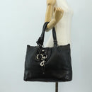 Chloe Kerala Hand Bag Leather Black Silver Auth am12038V-25