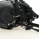 Chloe Kerala Hand Bag Leather Black Silver Auth am12038V-6