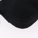 FENDI Mamma Baguette Shoulder Bag Cotton jersey Black Silver Auth am12039A-12