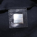 FENDI Mamma Baguette Shoulder Bag Cotton jersey Black Silver Auth am12039A-18