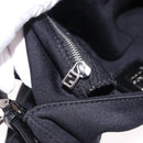 FENDI Mamma Baguette Shoulder Bag Cotton jersey Black Silver Auth am12039A-22