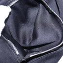 FENDI Mamma Baguette Shoulder Bag Cotton jersey Black Silver Auth am12039A-23