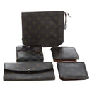 LOUIS VUITTON Monogram Damier Ebene Wallet 5 Set LV Auth am12047-1
