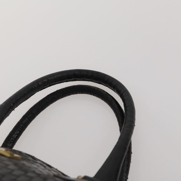 FENDI Zucca Canvas Hand Bag Leather 2 Set Brown Black Auth am12050
