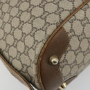 GUCCI GG Plus Supreme Boston Bag PVC Beige Gold Auth am12053-14