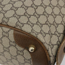 GUCCI GG Plus Supreme Boston Bag PVC Beige Gold Auth am12053-15