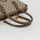 GUCCI GG Plus Supreme Boston Bag PVC Beige Gold Auth am12053-7
