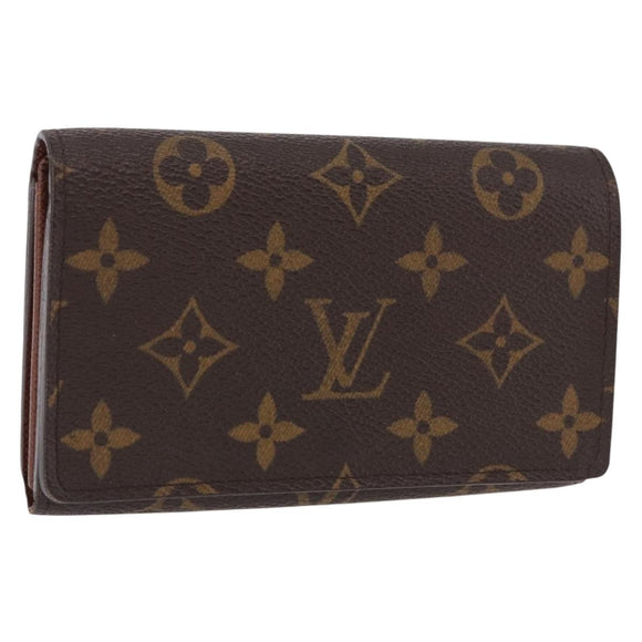 LOUIS VUITTON Monogram Porte Monnaie Billets Tresor Wallet M61730 Auth am12054V