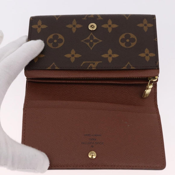 LOUIS VUITTON Monogram Porte Monnaie Billets Tresor Wallet M61730 Auth am12054V
