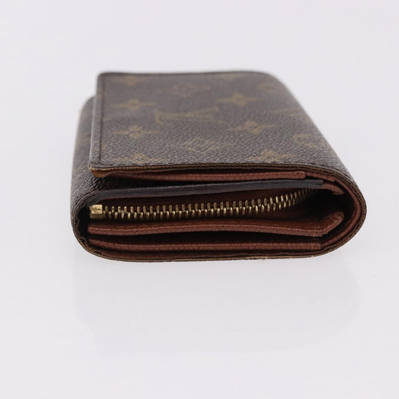 LOUIS VUITTON Monogram Porte Monnaie Billets Tresor Wallet M61730 Auth am12054V