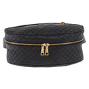VERSACE Body Bag Leather Black Gold Auth am12055V-13