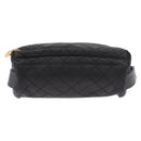 VERSACE Body Bag Leather Black Gold Auth am12055V-2