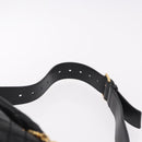 VERSACE Body Bag Leather Black Gold Auth am12055V-8