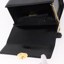 Gianni Versace Sunburst Vanity Hand Bag Leather Black Gold Auth am12056V-16